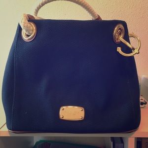 Michael Kors Navy Blue Handbag purse Like New